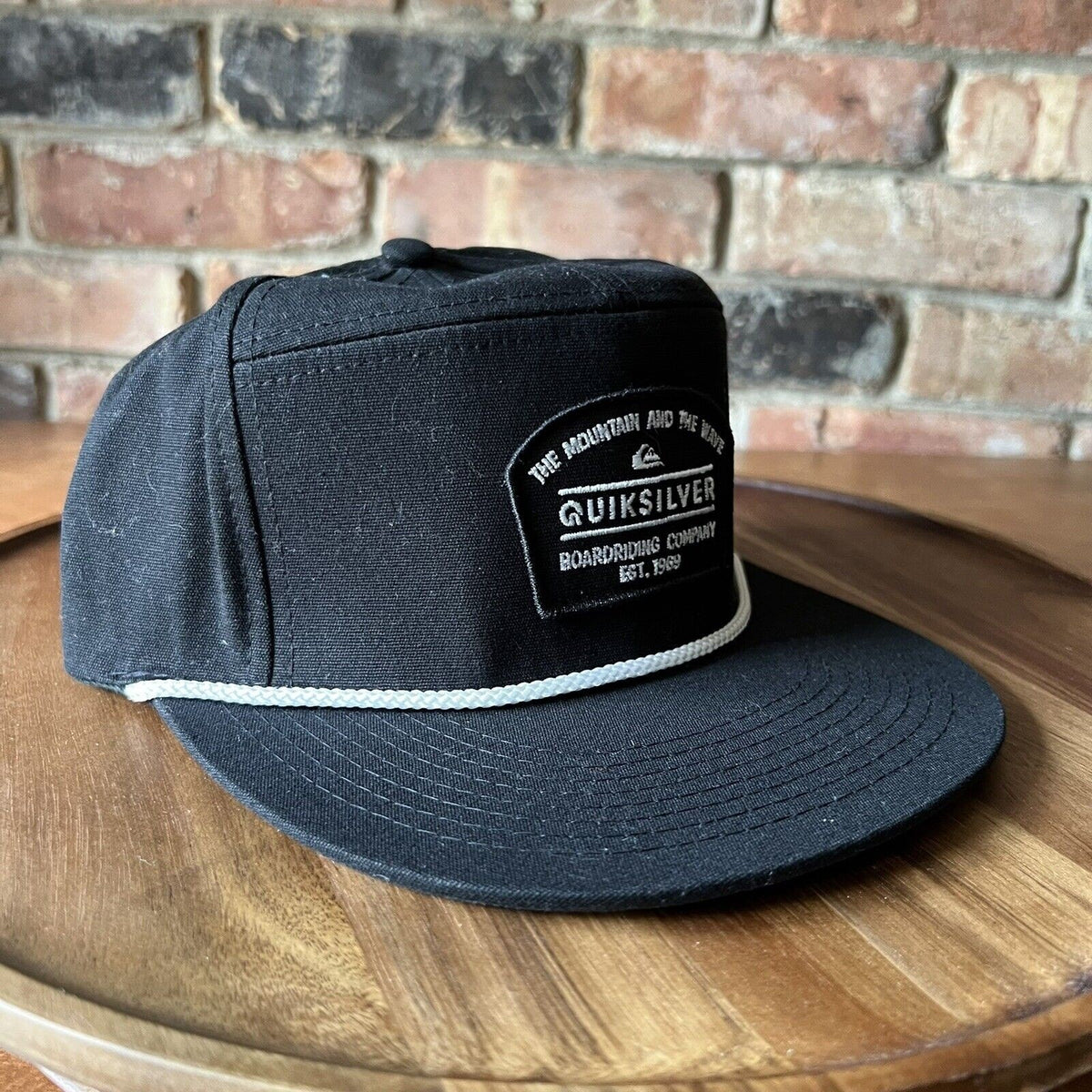 The Mountain And The Wave Quicksilver Flatbill Black White Rope Hat