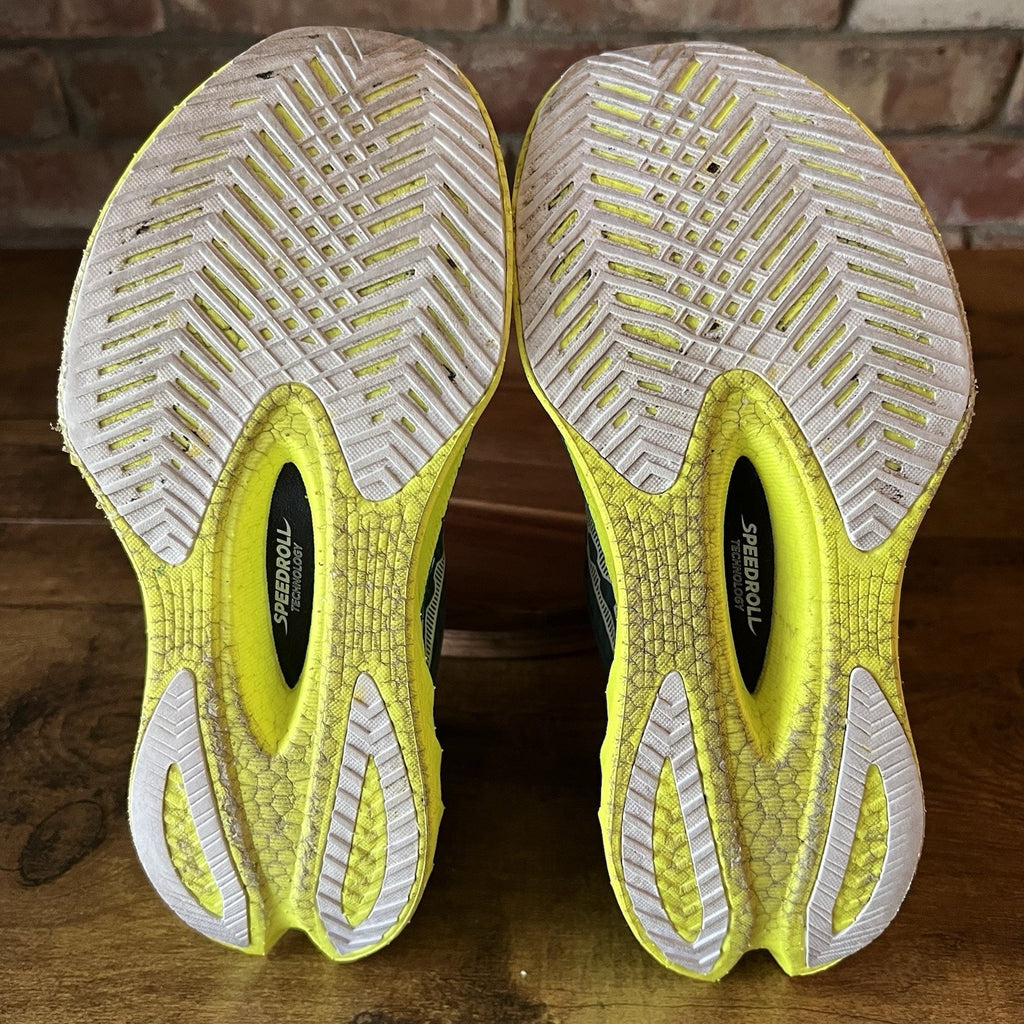 Saucony Endorphin Pro 4 Womens Size 8 Blue Yellow Race Running Shoes Sneakers