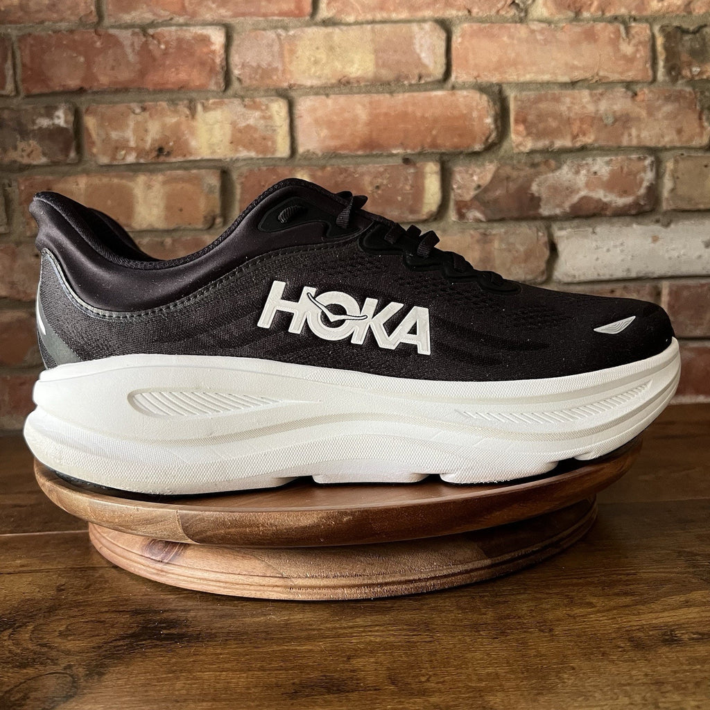 Hoka Bondi 9 Wide Men's 14 2E Black White Max Cushion Running Shoes Sneakers