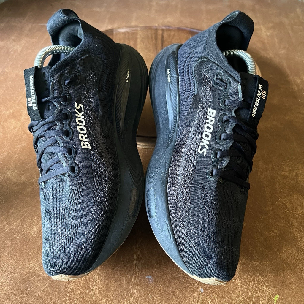 Brooks Adrenaline GTS 25 Supportive Mens 9.5 Black Gum Running Shoes Sneakers