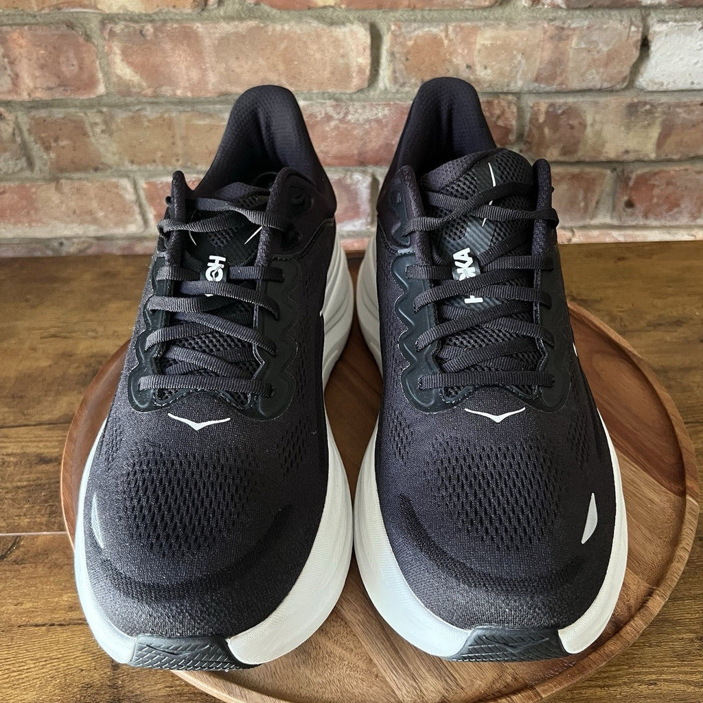 Hoka Bondi 9 Wide Men's 14 2E Black White Max Cushion Running Shoes Sneakers