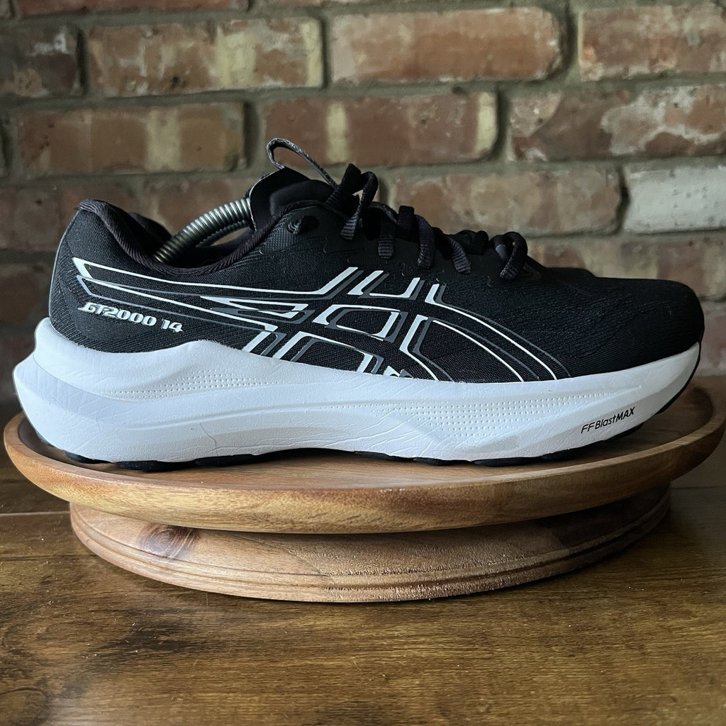 Asics GT-2000 14 Stability Womens 9 Wide Black White Running Shoes Sneakers
