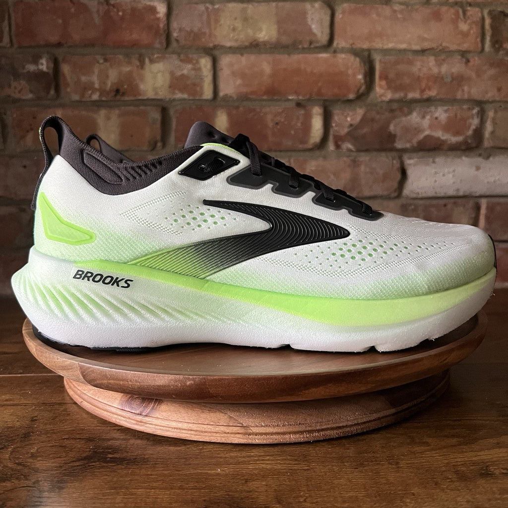 Brooks Glycerin 23 Plush Cushion Men’s 12.5 White Green Running Shoes Sneakers