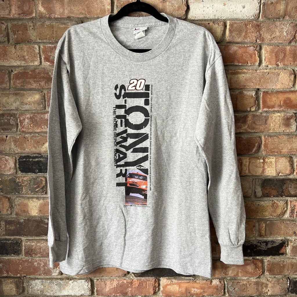 Chase Authentic Tony Stewart 20 Shirt Men's Medium Long Sleeve Grey